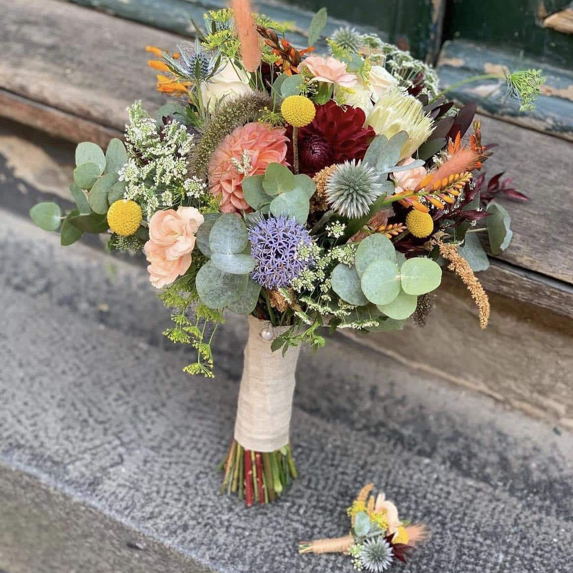Sensommer Brudebuket